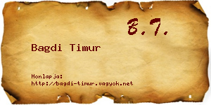 Bagdi Timur névjegykártya